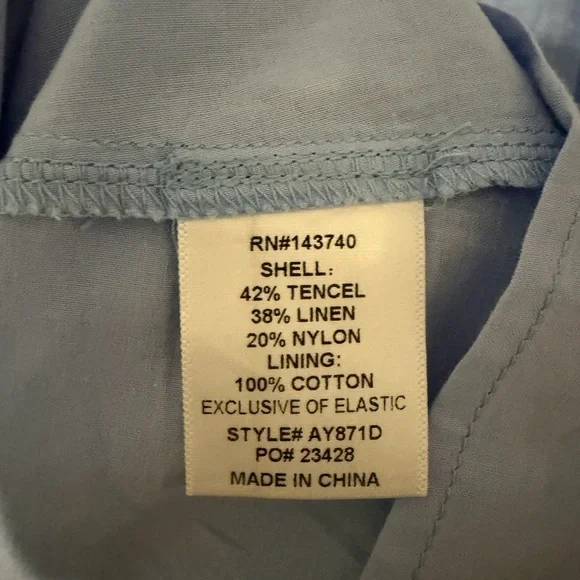 Pale Blue Midi Shirt Dress with Tie Waist - Picture 9 of 9